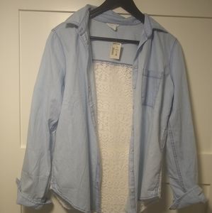 Aeropostale 'Denim' Jacket w/ Crochet